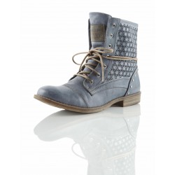 blaue Schnürstiefel