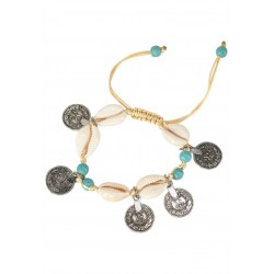 Muschelarmband mit Münzen